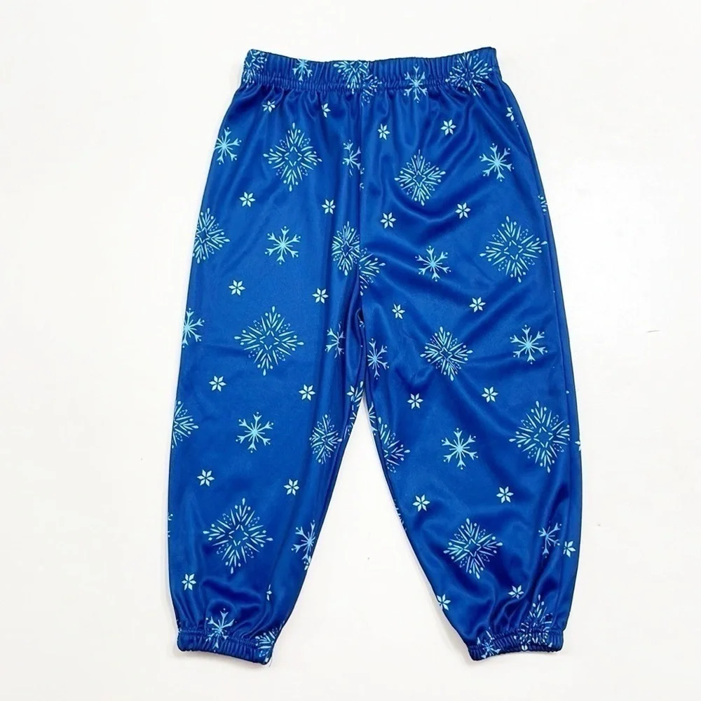 Toddler girls snowflake print pajama bottoms